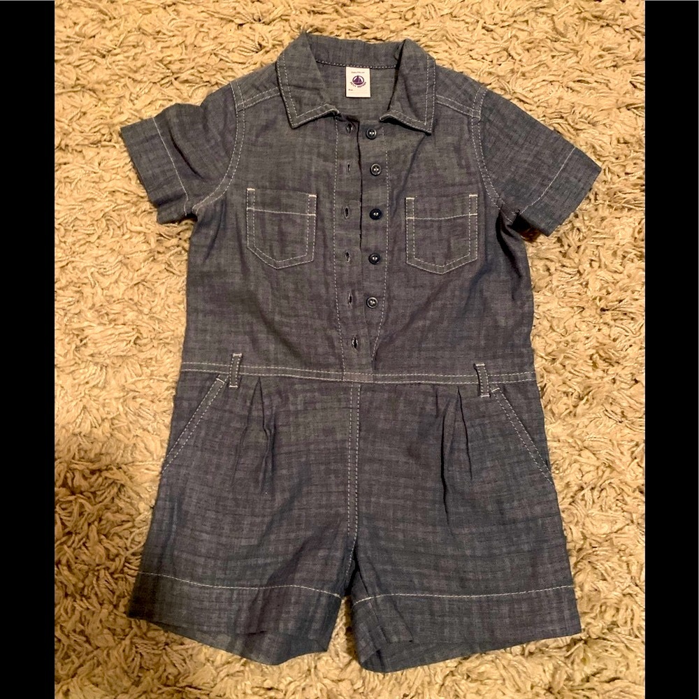 PETIT BATEAU | Authentic Denim Cotton Romper
